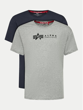 Alpha Industries Alpha Industries 2-dielna súprava tričiek Alpha Label 118534 Farebná Regular Fit