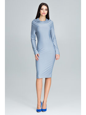 FIGL FIGL Sukienka M603 Szary Regular Fit