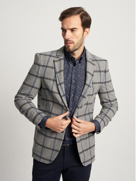Willsoor Willsoor Marynarka 11531 Szary Regular Fit