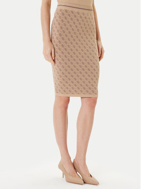 Guess Guess Пола тип молив W4BD53 Z37K0 Бежов Regular Fit