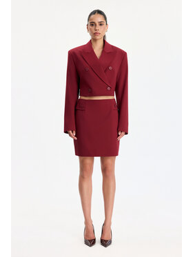 BENU BENU Spódnica ołówkowa Ołówkowa Bordowy Slim Fit