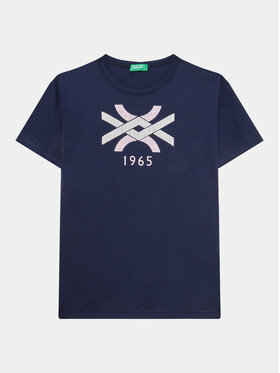 United Colors Of Benetton United Colors Of Benetton Тишърт 3I1XC10D1 Тъмносин Regular Fit