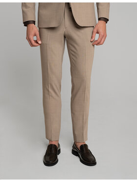 Borgio Borgio Spodnie garniturowe orciano Beżowy Slim Fit