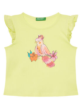 United Colors Of Benetton United Colors Of Benetton T-shirt 3I1XG10JK Žuta Regular Fit