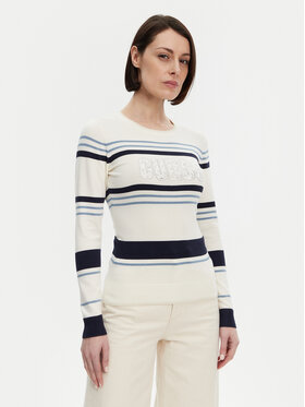 Guess Guess Pullover W5GR18 Z2NQ2 Écru Slim Fit