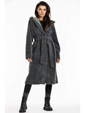Awama Awama Cappotto A682 Grigio Basic Fit