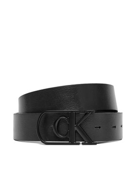 Calvin Klein Calvin Klein Чоловічий ремінь Curve Monogram Buckle 32Mm Rev LV04D7021G Чорний