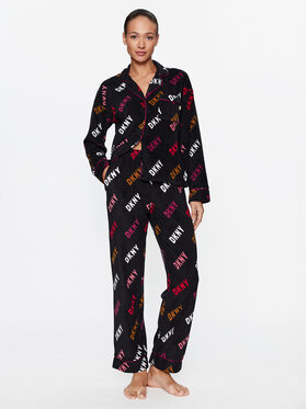 DKNY DKNY Pižama YI2922686F Juoda Regular Fit