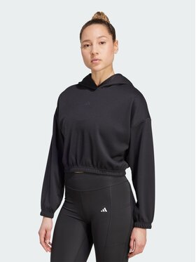 adidas adidas Bluza Yoga Cover-Up Czarny Loose Fit