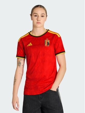 adidas adidas Koszulka techniczna Belgium 26 Home Jersey Czerwony Regular Fit