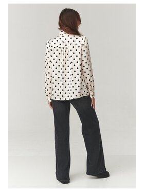Makadamia Makadamia Koszula C17 Écru Loose Fit