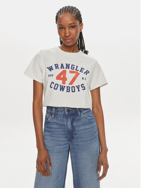 Wrangler Wrangler T-shirt 112350277 Écru Regular Fit