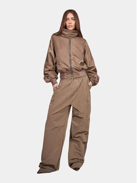 MADE BY SOCIETY MADE BY SOCIETY Spodnie materiałowe Veire Mocha - P27711 Brązowy Basic Fit