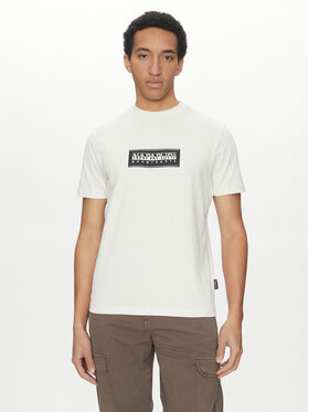 Napapijri Napapijri Tricou S-box Logo NP0A4I3L Écru Regular Fit