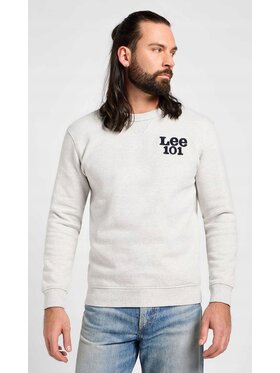 Lee Lee Bluza 101 Sweatshirt Szary Regular Fit