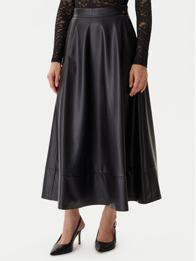 Guess Guess Sukňa z imitácie kože W5BD71 K8S30 Čierna Regular Fit