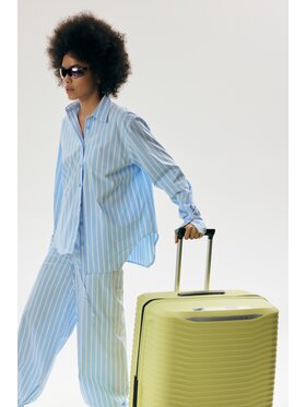 Laretaggio Laretaggio Koszula ROSSANO STRIPED SHIRT IN BLUE Biały Oversize