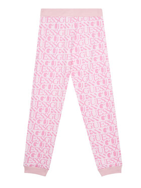 Guess Guess Spodnie dresowe J5YQ13 KAD74 Różowy Regular Fit