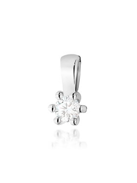 Fugart Fugart Naszyjnik Zawieszka z białego złota z brylantem 0.10 ct FZ222-B585-B0.10/0.10 Biały