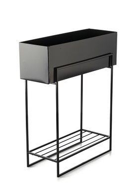 MIAhome MIAhome Skrzynka na kwiaty na stelażu 72 cm SHIRA Czarny