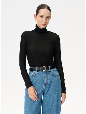 LEBRAND LEBRAND Bluzka Lilibeth Czarny Regular Fit