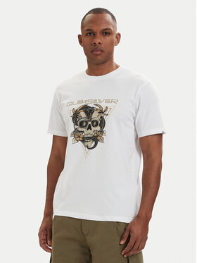 Quiksilver Quiksilver T-Shirt Core Skull EQYZT08176 Biały Regular Fit
