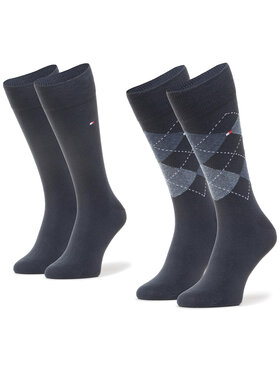 Tommy Hilfiger Tommy Hilfiger 2er-Set hohe Herrensocken 100001495 Dunkelblau