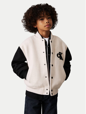 Calvin Klein Jeans Calvin Klein Jeans Μπόμπερ μπουφάν Varsity IB0IB02294 Μπεζ Regular Fit