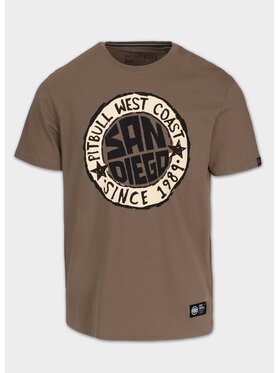 PITBULL PITBULL T-Shirt Koszulka męska SAN DIEGO SUN M Brązowy Regular Fit