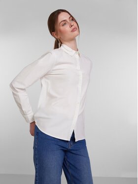 Pieces Pieces Πουκάμισο Irena 17087952 Λευκό Regular Fit