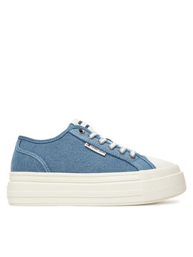 Tommy Jeans Tommy Jeans Laisvalaikio batai Tjw Foxing Flatform Lc EN0EN02736 Mėlyna