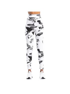 LaBellaMafia LaBellaMafia Legginsy FAN STAMPED Biały Basic Fit