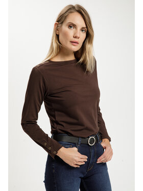 Cross Jeans Cross Jeans Bluzka 56032-103 Brązowy Regular Fit