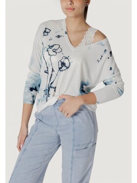 Desigual Desigual Πουλόβερ JERS_HELSINKI Λευκό Regular Fit