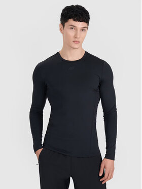4F 4F S dlouhým rukávem 4FWMM00TFLOM507-20S Černá Slim Fit