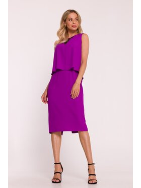 Stylove Stylove Sukienka elegancka s422 Fioletowy A-Line Fit