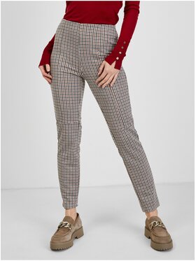 Orsay Orsay Spodnie damskie 350191080000__S Beżowy Regular Fit