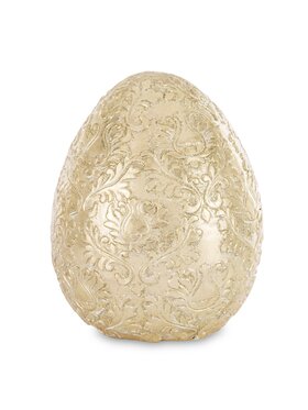 MIAhome MIAhome Figurka jajko 18x14x14 cm SONA-2 z ornamentem Złoty