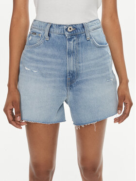 Pepe Jeans Pepe Jeans Džínové šortky A-Line Short Uhw PL801112RH3 Modrá Slim Fit