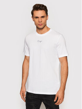 Hugo Hugo T-shirt Durned214 50456165 Bijela Regular Fit