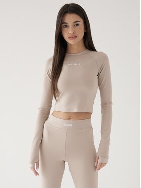 MissDenim MissDenim Longsleeve Soft Touch Beżowy Second Skin Fit