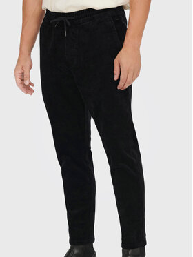 Only & Sons Only & Sons Pantaloni di tessuto Linus 22019912 Nero Tapered Fit