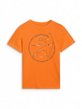 4F 4F T-Shirt URBAN COMMUTER Pomarańczowy Regular Fit
