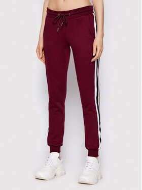 Urban Classics Urban Classics Spodnji del trenirke College Contrast TB2453 Bordo rdeča Regular Fit