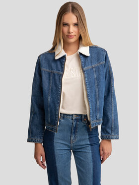 BIG STAR BIG STAR Kurtka jeansowa FREYA Granatowy Basic Fit