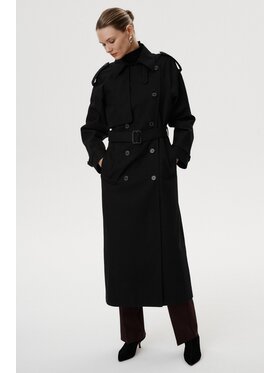 MARI PRETI MARI PRETI Trench Chiara Nero Regular Fit