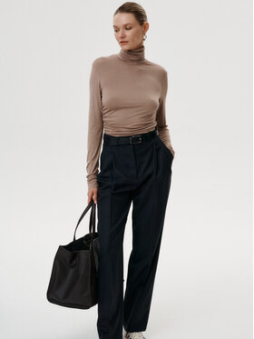 MARI PRETI MARI PRETI Pantaloni di tessuto Cavalier II Nero Wide Leg