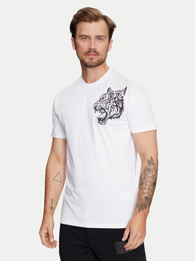Plein Sport Plein Sport Tricou FADC MTK7550 STE003N Alb Regular Fit