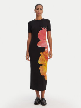 Desigual Desigual Rochie de zi 26SWVK26 Negru Slim Fit