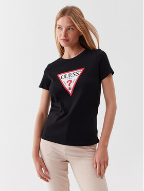 Guess Guess Póló W1YI1B I3Z14 Fekete Slim Fit